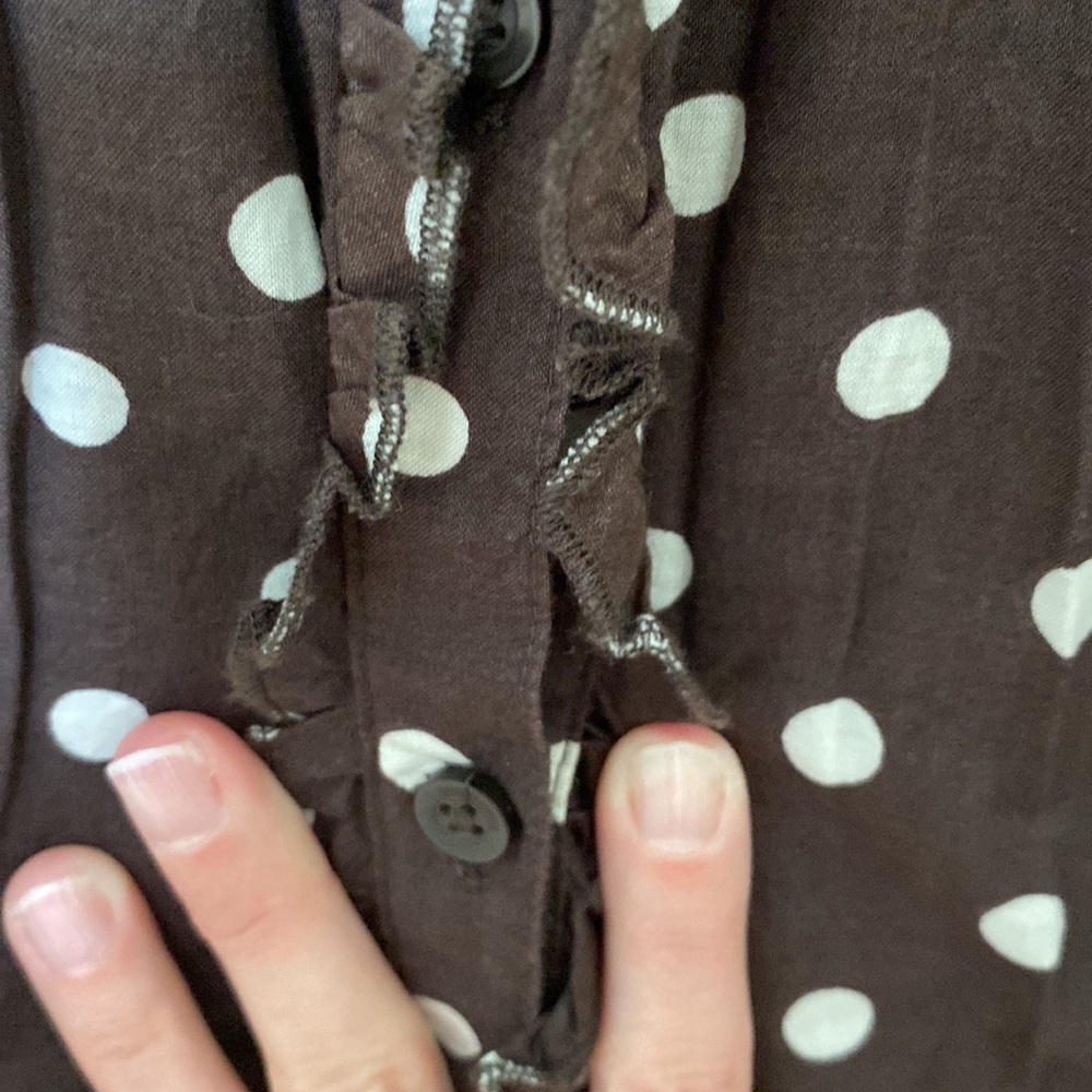 Gap Factory Polka Dot Blouse Button Down Shirt - Picture 4 of 7